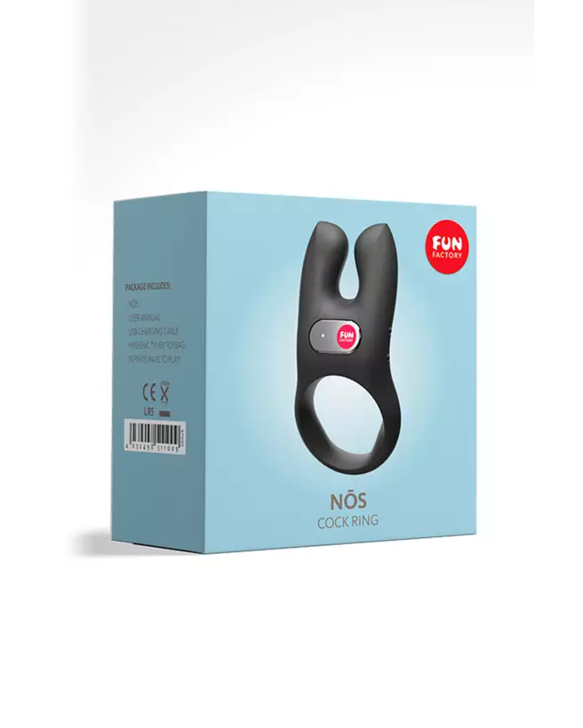 Cock Ring Noir FUN NOS de FUN FACTORY pour augmentation de performance et plaisir durable-2