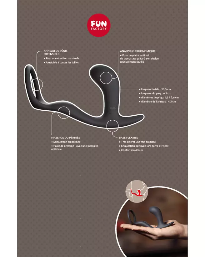 Image du FUN FACT BOOTIE RING de FUN FACTORY, cockring ergonomique pour plaisir intensifié-4