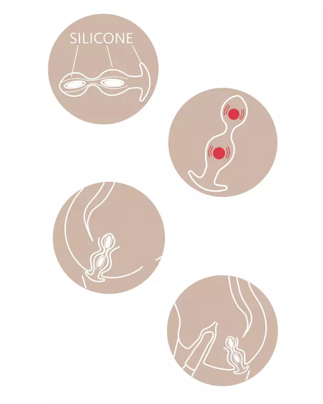 Image du plug anal FUN FACT B BALLS DUO NOIR par FUN FACTORY, conçu pour le plaisir intensifié-4