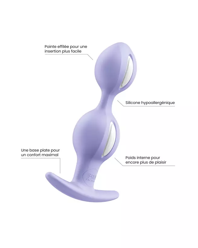 Image FUN FACTORY B BALLS DUO parme - Plug Anal de Qualité-6