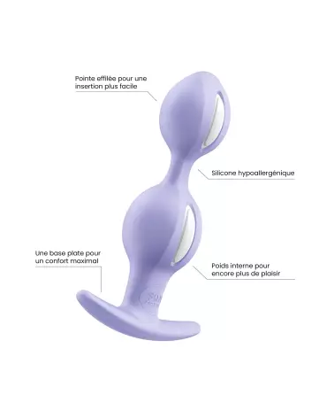 Image FUN FACTORY B BALLS DUO parme - Plug Anal de Qualité-6