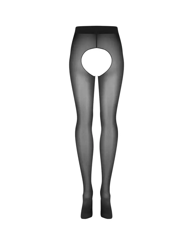 Collants ouverts noirs Obsessive avec lettrage HOT MESS pour look sensuel-3