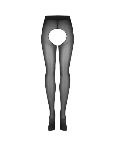 Collants ouverts noirs Obsessive avec lettrage HOT MESS pour look sensuel-3