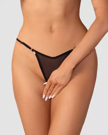 Image String Ouvert Noir Oxaria par Obsessive avec détails dorés-4