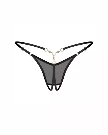 Image String Ouvert Noir Oxaria par Obsessive avec détails dorés-7