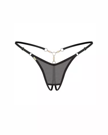 Image String Ouvert Noir Oxaria par Obsessive avec détails dorés-8