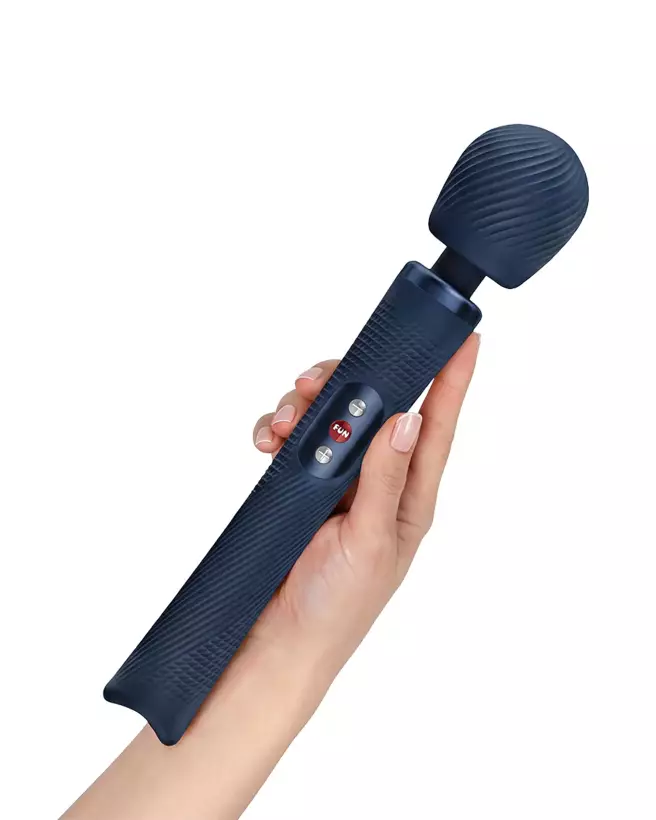 Image du Wand Vibrant Fun Factory Vim Bleu - Sextoy Intense et Ergonomique-5