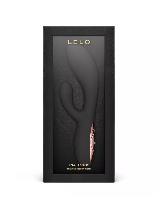 Image du LELO INA Thrust Noir, rabbit vibrant haut de gamme pour plaisir maximal-2