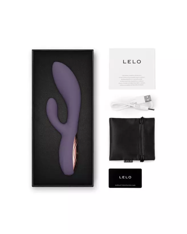 Image LELO INA Thrust Violet, vibromasseur Rabbit haut de gamme pour stimulation intense et plaisir féminin.-5