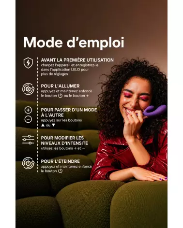 Image LELO INA Thrust Violet, vibromasseur Rabbit haut de gamme pour stimulation intense et plaisir féminin.-10