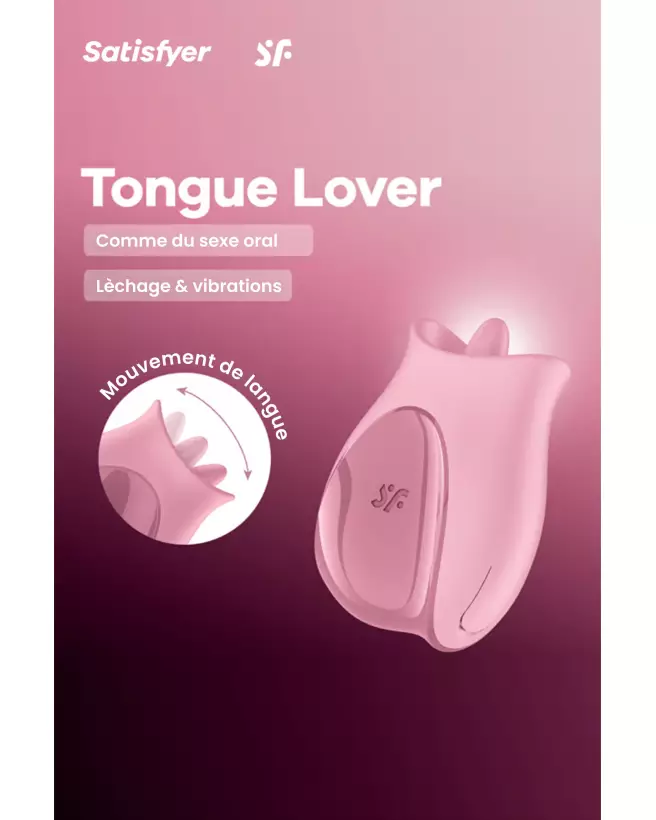 Image du SATISFYER Tongue Lover Rose, vibromasseur clitoridien haut de gamme-4