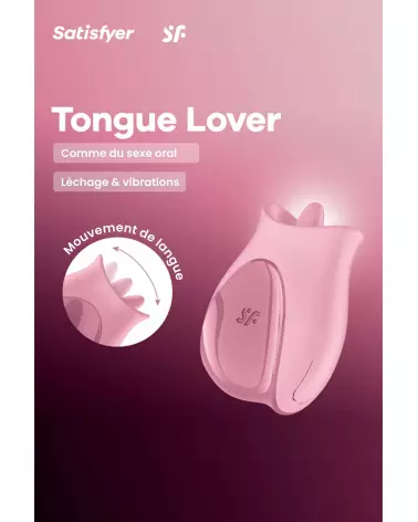 Image du SATISFYER Tongue Lover Rose, vibromasseur clitoridien haut de gamme-4