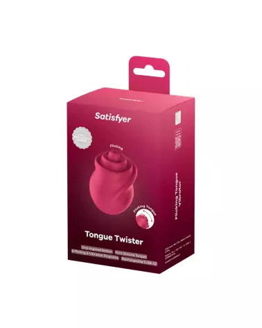 Image du SATISFYER Tongue Twister Rouge, vibromasseur puissant et ergonomique-2