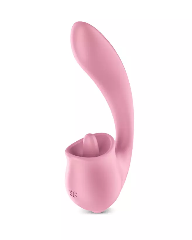 Image du Satisfyer Tongue Geniu Rose, vibromasseur langue rose, étanche et rechargeable-1
