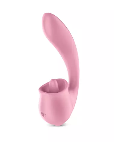 Image du Satisfyer Tongue Geniu Rose, vibromasseur langue rose, étanche et rechargeable-1