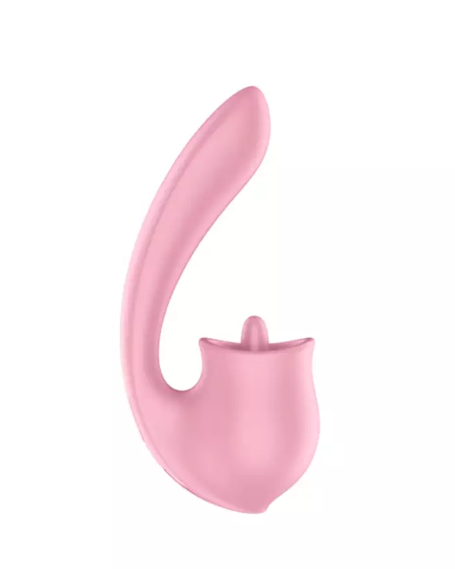 Image du Satisfyer Tongue Geniu Rose, vibromasseur langue rose, étanche et rechargeable-4