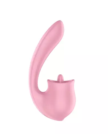Image du Satisfyer Tongue Geniu Rose, vibromasseur langue rose, étanche et rechargeable-4