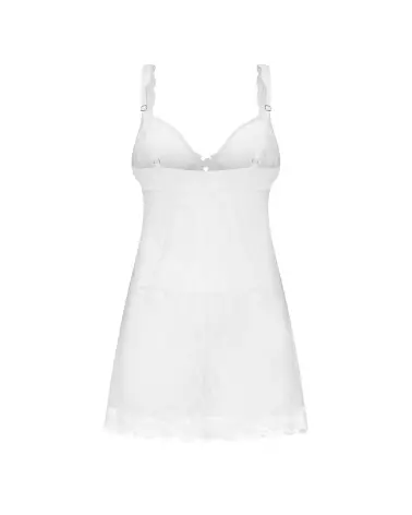 Weddya Babydoll blanc Obsessive avec dentelle et satin-6