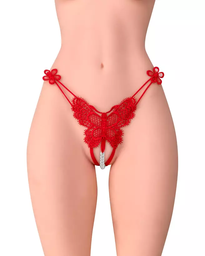 Image du String Natacha Rouge Fashion Secret en Taille Unique-1