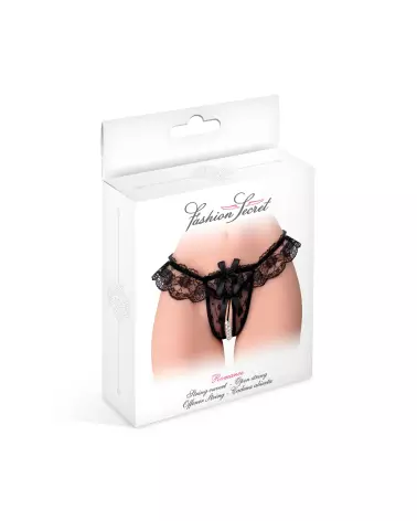 Image STG Perle Romance Noir Fashion Secret – String élégant et confortable-2