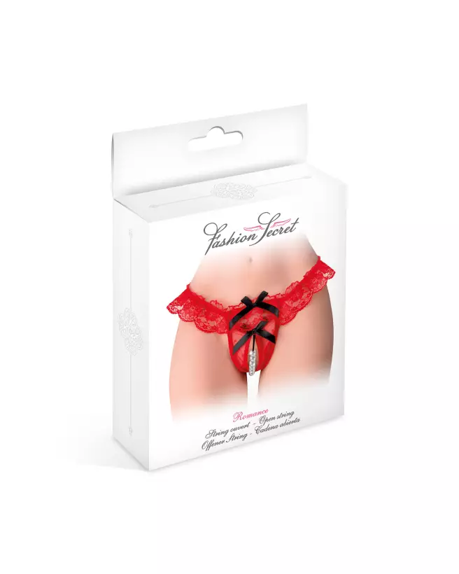 String STG Perle Romance Rouge Fashion Secret en taille unique pour femme-2