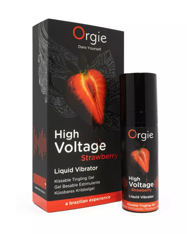 Image Orgie High Voltage Strawberry 15 - Stimulant intensif pour femme avec arôme fraise-1