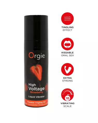 Image Orgie High Voltage Strawberry 15 - Stimulant intensif pour femme avec arôme fraise-2