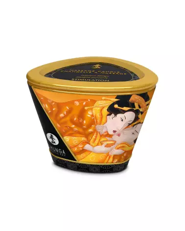 Bougie de massage Shunga mangue pour relaxation et soins du corps-3