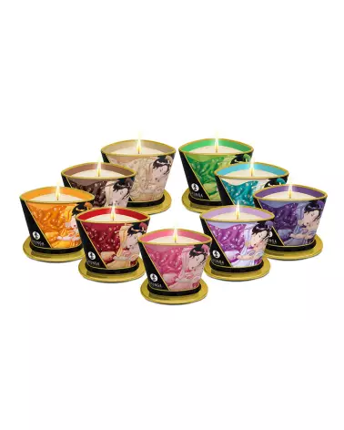 Bougie de massage Shunga mangue pour relaxation et soins du corps-5