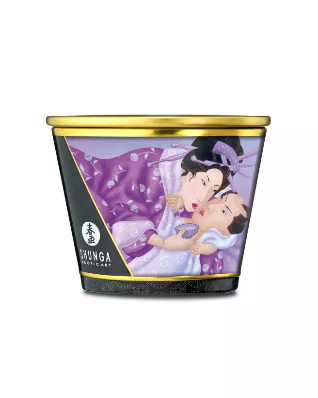 Bougie de massage SHUNGA Lavande pour relaxation et soins du corps-4