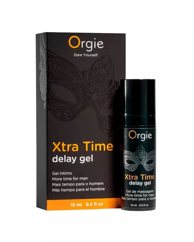 Image du Gel Orgie Xtra Time Delay 15ml, stimulant masculin pour endurance prolongée-1