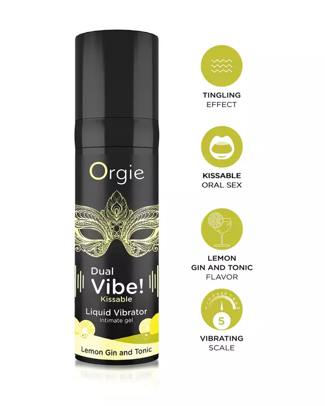 Photo Orgie Dual Vibe Lemon Gin 15ml Stimulant Femme-2