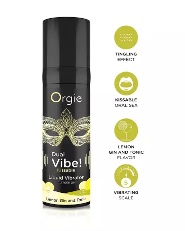 Photo Orgie Dual Vibe Lemon Gin 15ml Stimulant Femme-2