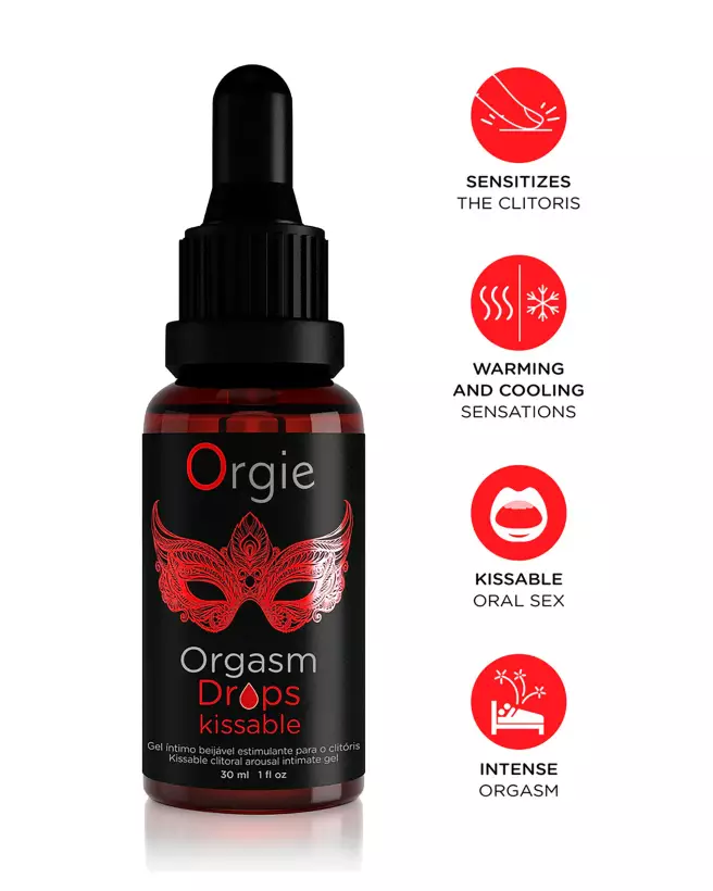 Image du produit Orgie Orgasm Drops Kiss 30ml, crème stimulante intime-2