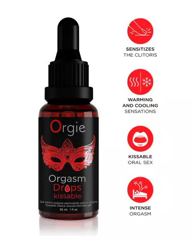 Image du produit Orgie Orgasm Drops Kiss 30ml, crème stimulante intime-2