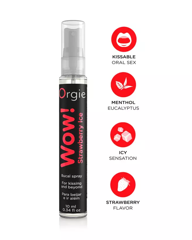 Image Orgie Wow Strawberry Ice 15 ml - Stimulant Sexuel pour Femme avec Effet Glacial-2