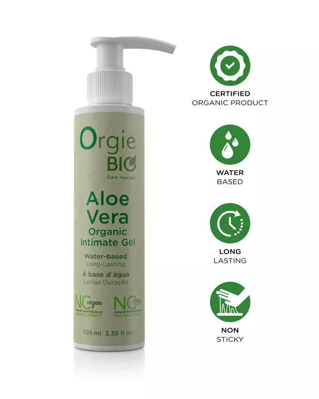 Image lubrifiant Orgie Aloe Vera Bio 100ml à base d'eau-2