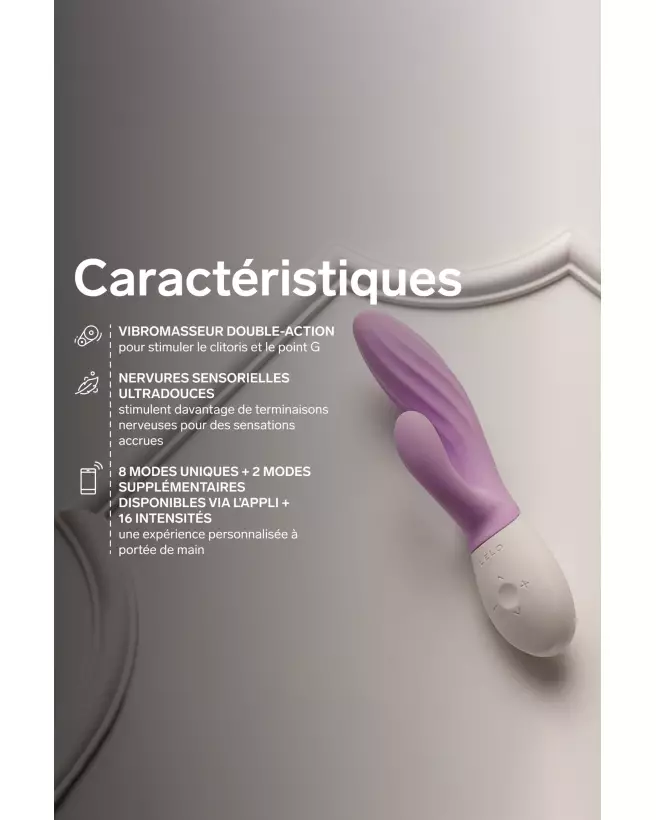 Image du LELO INA Twist Soft Pink, vibromasseur rabbit de luxe pour stimulation double-5
