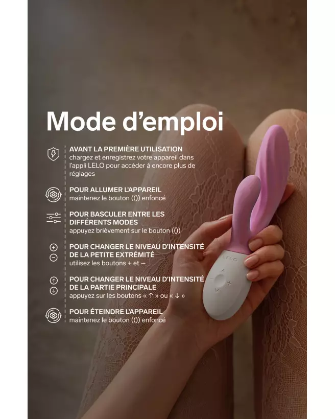 Image du LELO INA Twist Soft Pink, vibromasseur rabbit de luxe pour stimulation double-6
