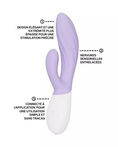 Image du LELO INA Twist Soft Lavender, vibromasseur Rabbit élégant et ergonomique-3