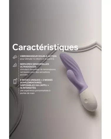 Image du LELO INA Twist Soft Lavender, vibromasseur Rabbit élégant et ergonomique-5