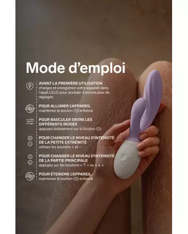 Image du LELO INA Twist Soft Lavender, vibromasseur Rabbit élégant et ergonomique-6
