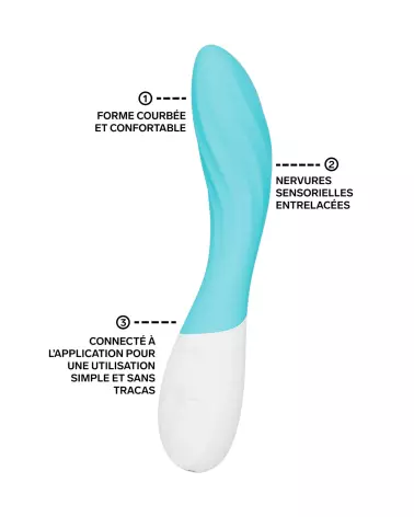 Image du vibromasseur LELO MONA TWIST AQUA, design élégant et ergonomique pour plaisir intense-4