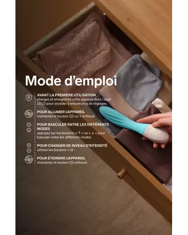 Image du vibromasseur LELO MONA TWIST AQUA, design élégant et ergonomique pour plaisir intense-7