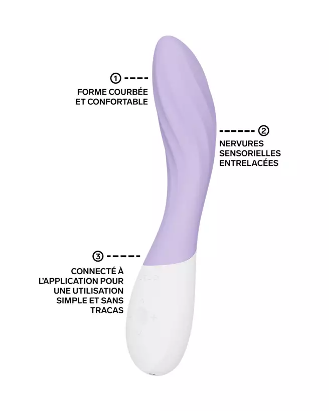 Image du vibromasseur LELO MONA TWIST Lavender, sextoy de luxe, design ergonomique et élégant-4