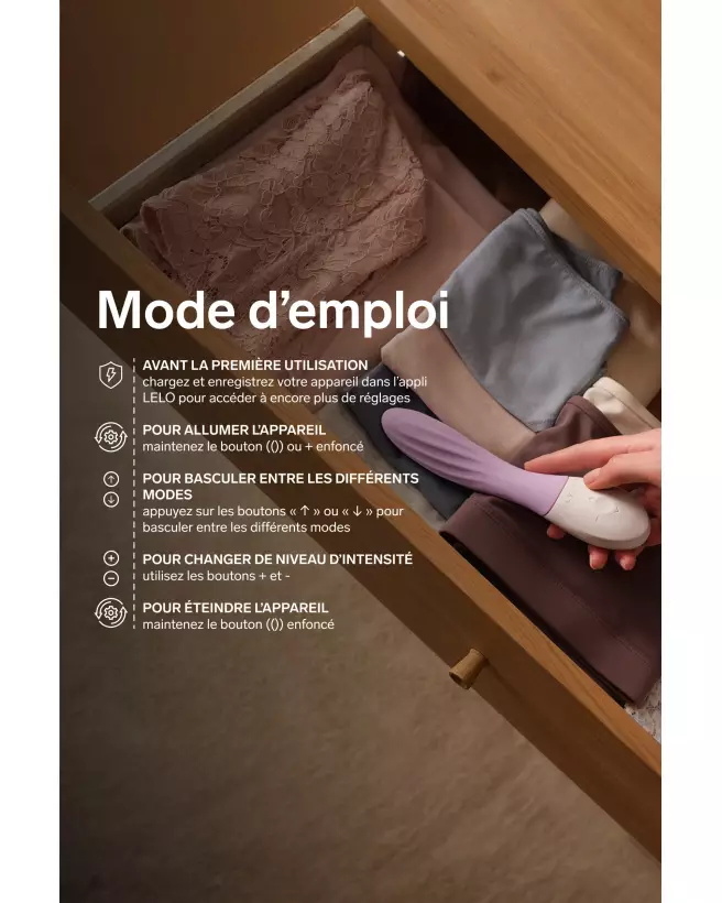 Image du vibromasseur LELO MONA TWIST Lavender, sextoy de luxe, design ergonomique et élégant-7