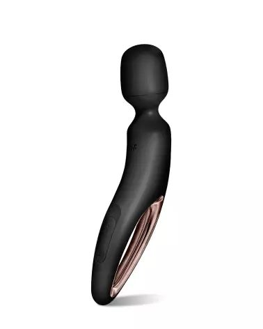 Image du Satisfyer Wand-Erland Noir, masseur ergonomique et élégant pour relaxation et plaisir intensifs-1