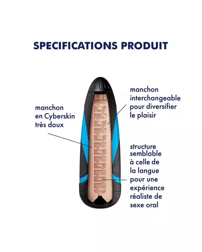 Image du Satisfyer Men Lusty Tongue, masturbateur masculin sensation réaliste-4