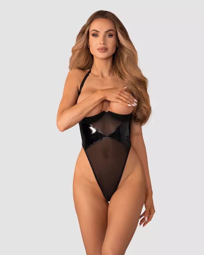 Body Rolleya Obsessive avec bonnets ouverts et detail latex-5