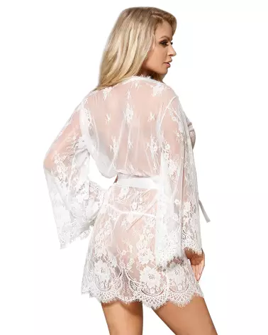 Déshabillé et string blanc Paris Hollywood élégant et sensuel en taille unique-2